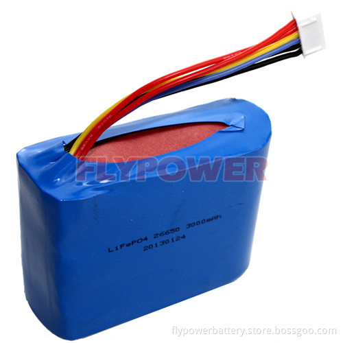 9.6V 3000mAh LiFePO4 Battery Pack (3S1P of FLFC-26650E with PCM)